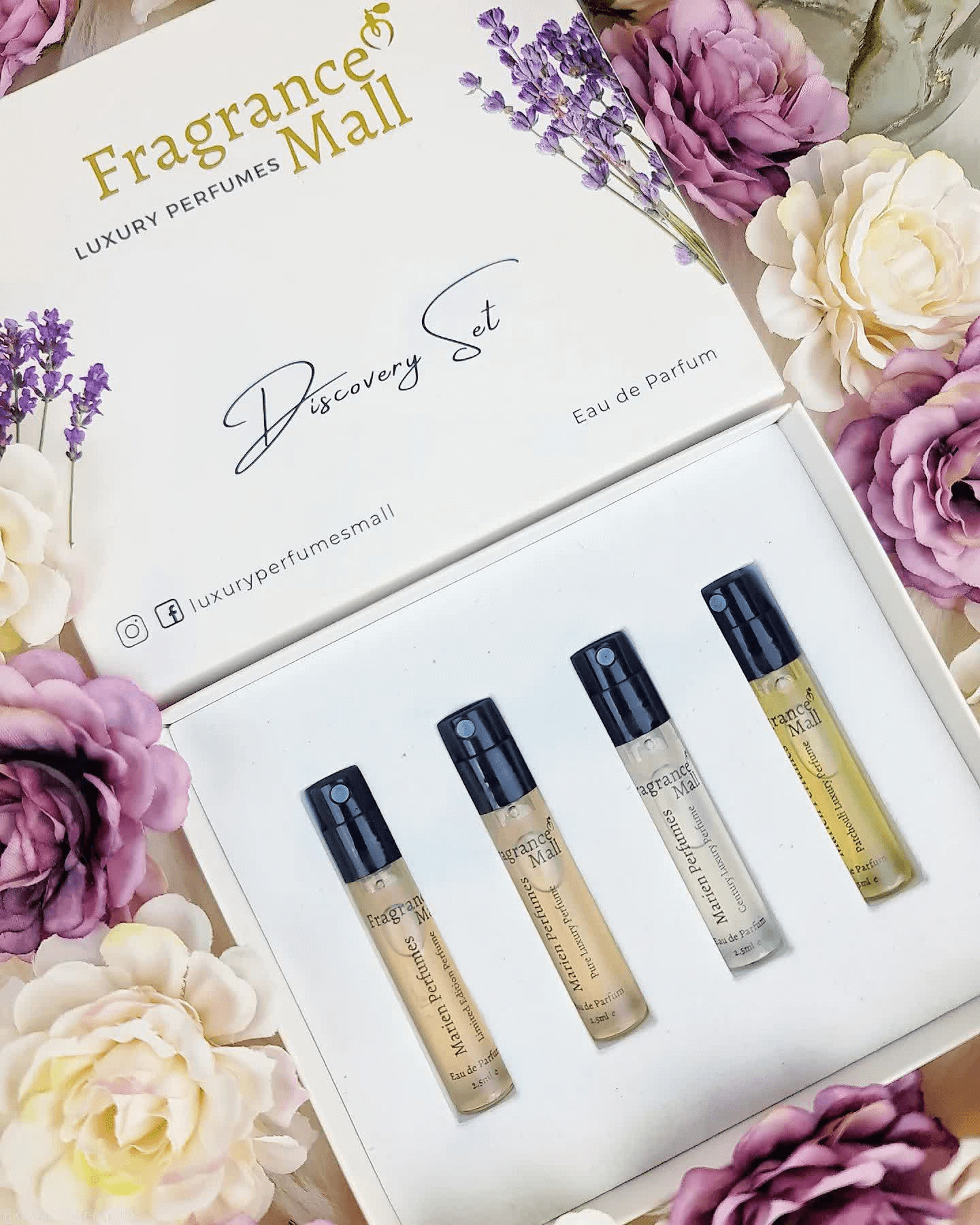 Luxury Women's Perfume Travel Set - 10ml | Perfect Gift, Discover 4 exquisite niche perfumes in our chic 10ml Luxury Travel Set. Ideal for sampling and gifting. Elegant packaging and travel-friendly size.