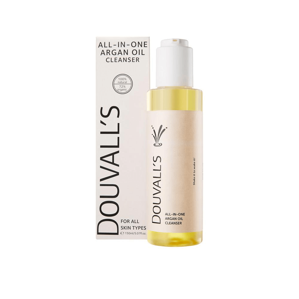 Douvall's Organic Argan Oil Cleanser 150ml | Deep Cleansing, Experience deep cleansing, makeup removal, and hydration with Douvall's All-in-One Organic Argan Oil Cleanser for radiant skin. Eco-certified and 100% natural.