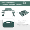 Aluminum Picnic Table & Bench Set - Foldable & Portable, Discover the durable Outsunny Aluminum Picnic Table & Bench Set. Perfect for outdoor gatherings, BBQs, and camping. Easy to pack and carry!