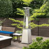 Outsunny 10.5KW Stainless Steel Patio Heater - Silver, Stay warm outdoors with the efficient Outsunny Patio Pyramid Heater. Perfect for gardens, decks, and backyard gatherings.