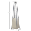 Outsunny 10.5KW Stainless Steel Patio Heater - Silver, Stay warm outdoors with the efficient Outsunny Patio Pyramid Heater. Perfect for gardens, decks, and backyard gatherings.