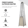 Outsunny 10.5KW Stainless Steel Patio Heater - Silver, Stay warm outdoors with the efficient Outsunny Patio Pyramid Heater. Perfect for gardens, decks, and backyard gatherings.