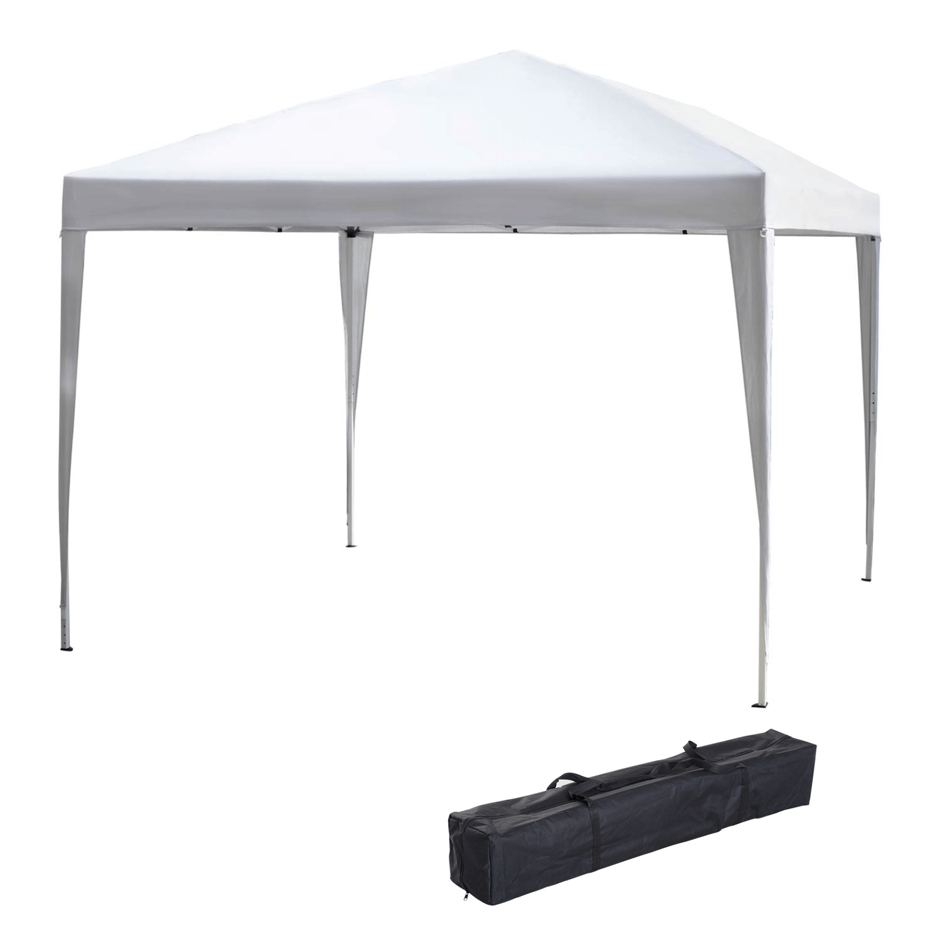 3 x 3M Pop Up Gazebo - Adjustable Party Tent, White, Stay protected at events with the Outsunny 3 x 3M Pop Up Gazebo. Perfect for weddings, BBQs, markets, and more. Weather-resistant and stylish.