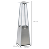 Outsunny Stainless Steel Pyramid Patio Heater - 11.2KW, Enjoy year-round warmth with the stylish Outsunny 11.2KW Stainless Steel Patio Heater, perfect for any outdoor space.