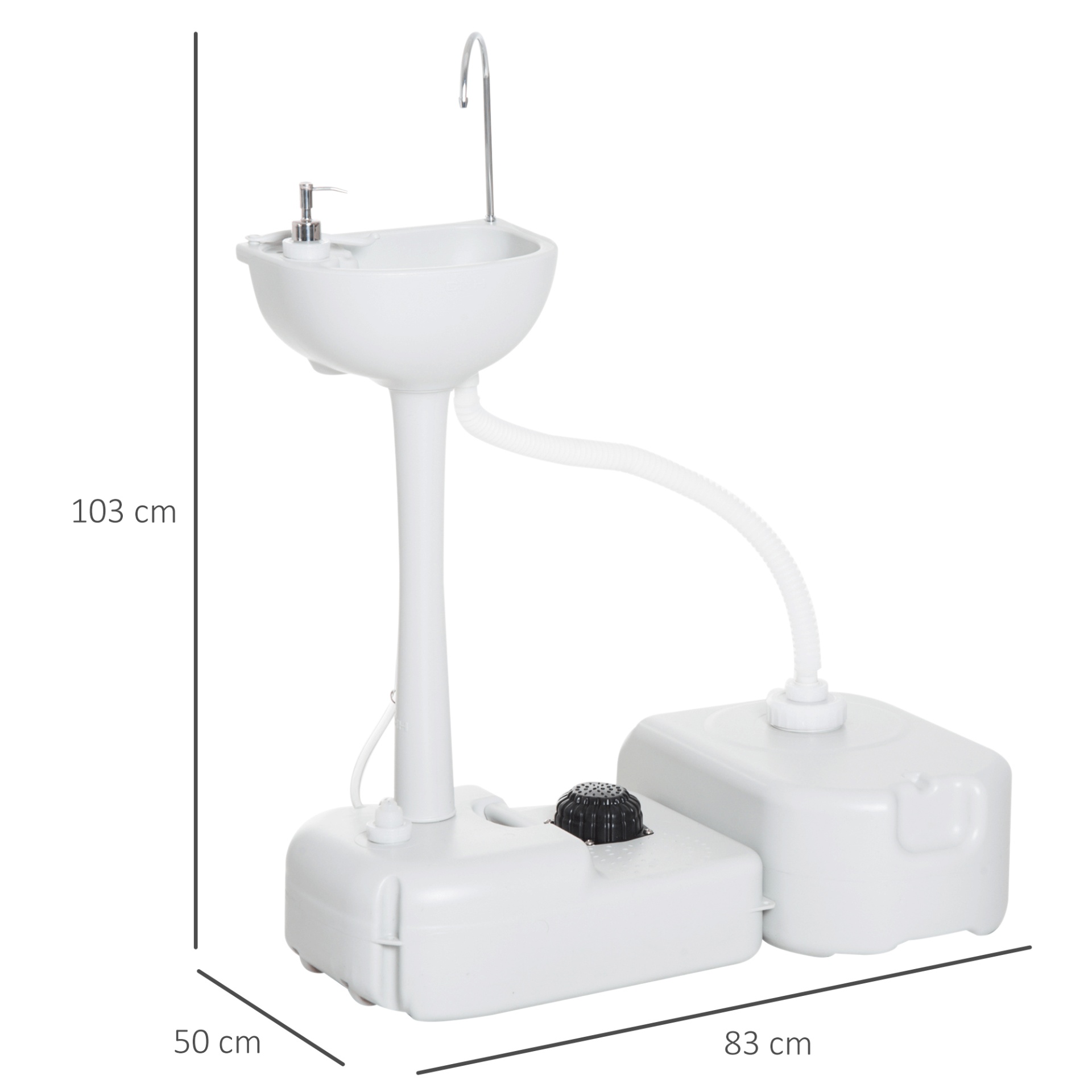 Camping Portable Hand Wash Sink Basin | Outdoor Hygiene, Stay clean at all your outdoor events with the Outsunny Camping Portable Hand Wash Sink Basin. Easy foot pump operation for convenient hygiene.