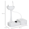 Camping Portable Hand Wash Sink Basin | Outdoor Hygiene, Stay clean at all your outdoor events with the Outsunny Camping Portable Hand Wash Sink Basin. Easy foot pump operation for convenient hygiene.