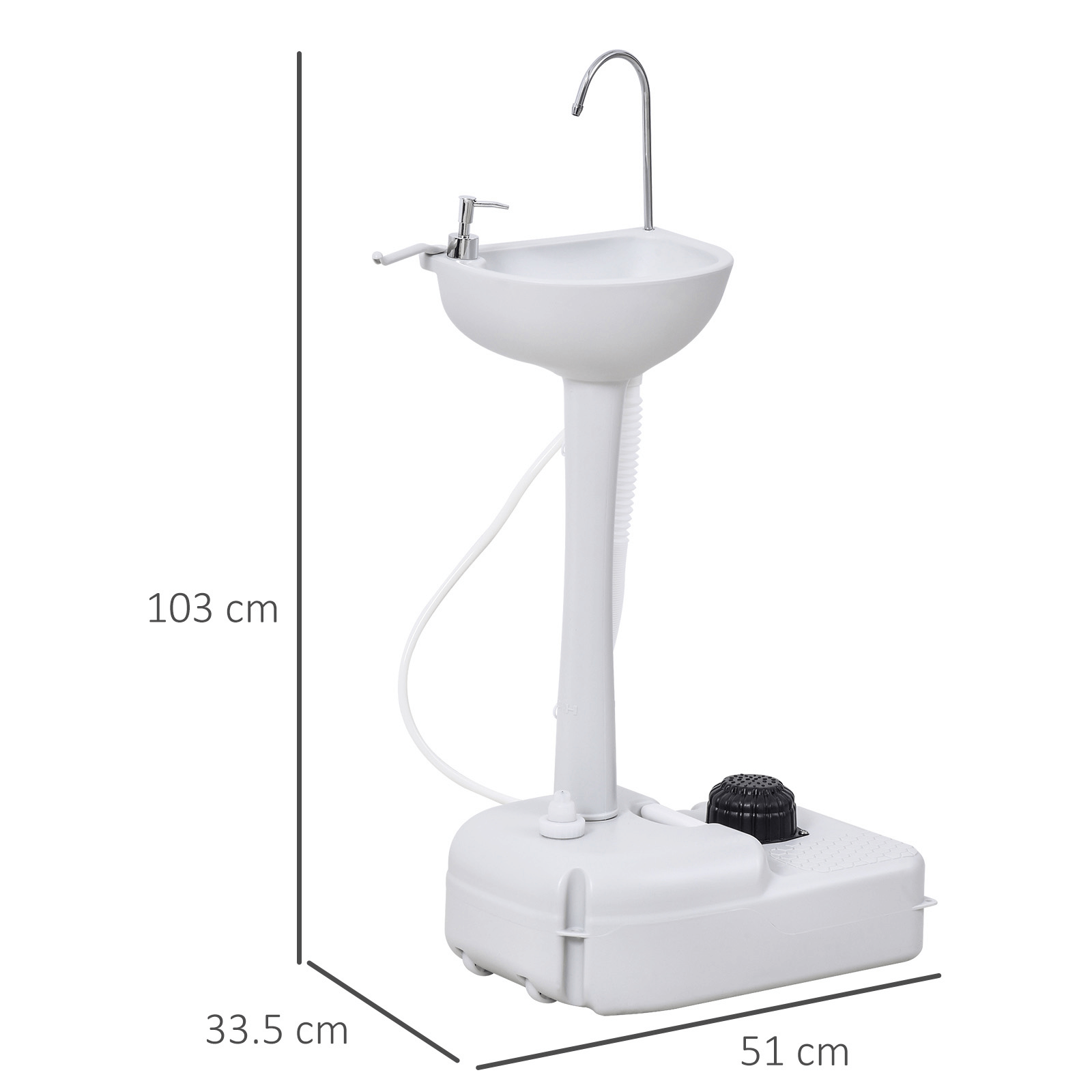 Portable Camping Handwash Sink with Soap Dispenser, Discover the ultimate outdoor convenience with our Portable Handwash Sink featuring a towel holder and soap dispenser. Perfect for clean camping!