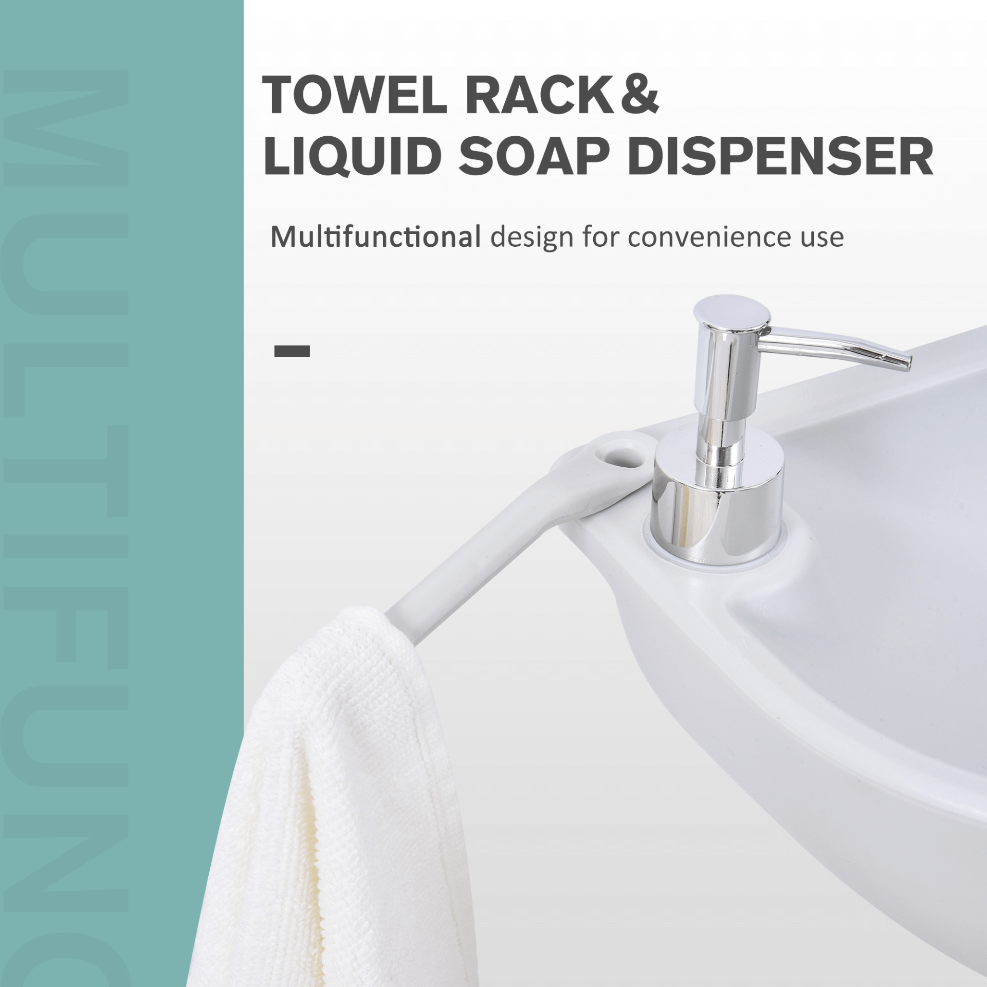 Portable Camping Handwash Sink with Soap Dispenser, Discover the ultimate outdoor convenience with our Portable Handwash Sink featuring a towel holder and soap dispenser. Perfect for clean camping!