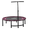 45" Mini Trampoline Rebounder with Handle - Pink, Enjoy fitness fun with HOMCOM's 45" trampoline rebounder. Perfect for indoor & outdoor use, it ensures safety, comfort, and convenience.