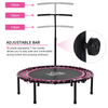 45" Mini Trampoline Rebounder with Handle - Pink, Enjoy fitness fun with HOMCOM's 45" trampoline rebounder. Perfect for indoor & outdoor use, it ensures safety, comfort, and convenience.