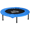 40" Foldable Mini Fitness Trampoline - Blue/Black, Enjoy indoor & outdoor workouts with the HOMCOM 40" Foldable Mini Fitness Trampoline. Features secure 30 springs and a thick, impact-absorbing mat.