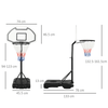 Adjustable Basketball Stand for Kids & Adults, Versatile basketball stand with 94-123cm height range. Sturdy steel frame, durable backboard, and perfect for poolside fun. Ideal for both kids and adults.