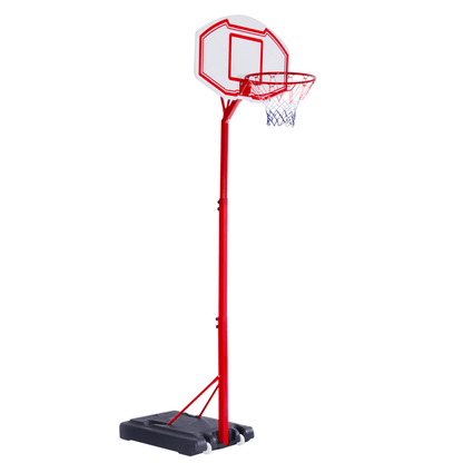 Adjustable Basketball Hoop Stand | Indoor & Outdoor Fun, Enjoy endless basketball fun with the HOMCOM Adjustable Hoop! Perfect for kids & adults, featuring adjustable height for all players.