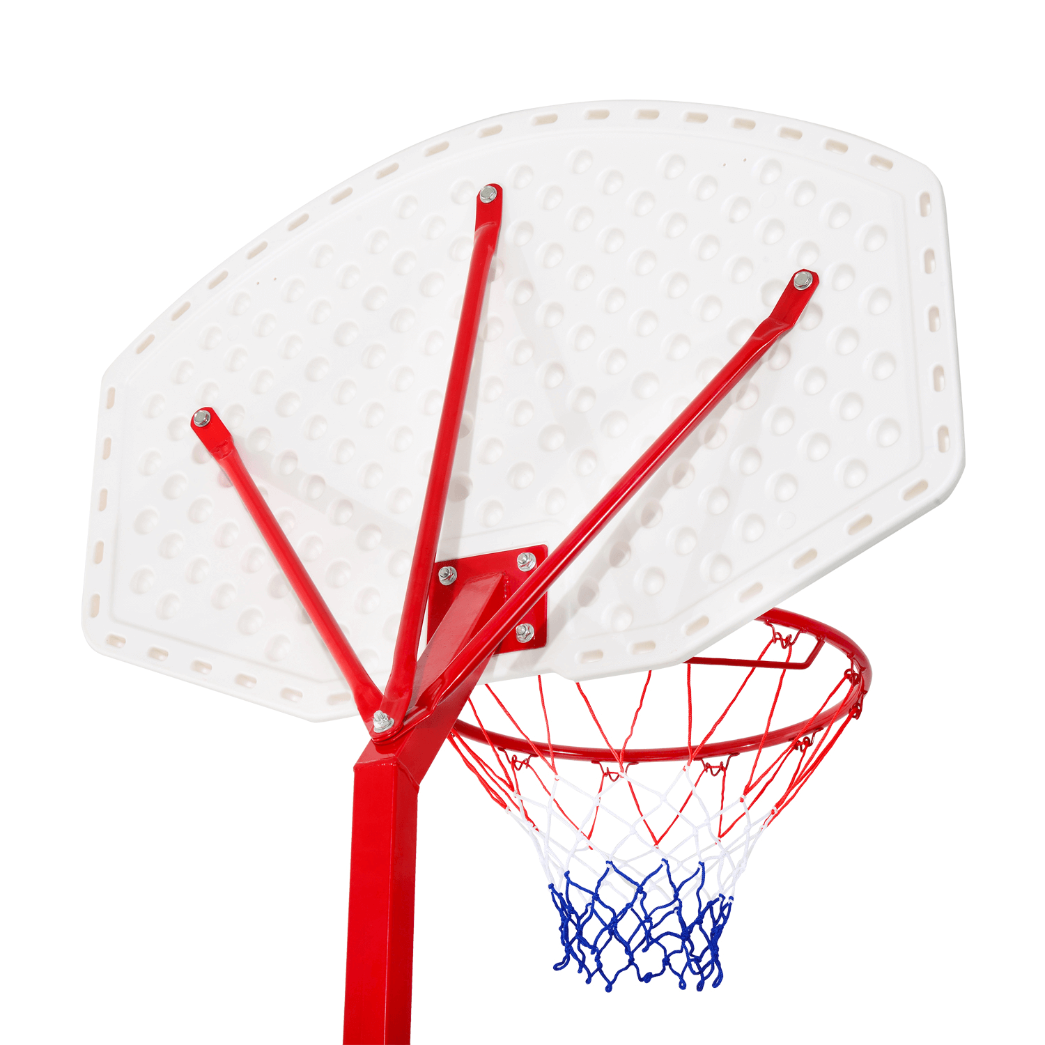 Adjustable Basketball Hoop Stand | Indoor & Outdoor Fun, Enjoy endless basketball fun with the HOMCOM Adjustable Hoop! Perfect for kids & adults, featuring adjustable height for all players.