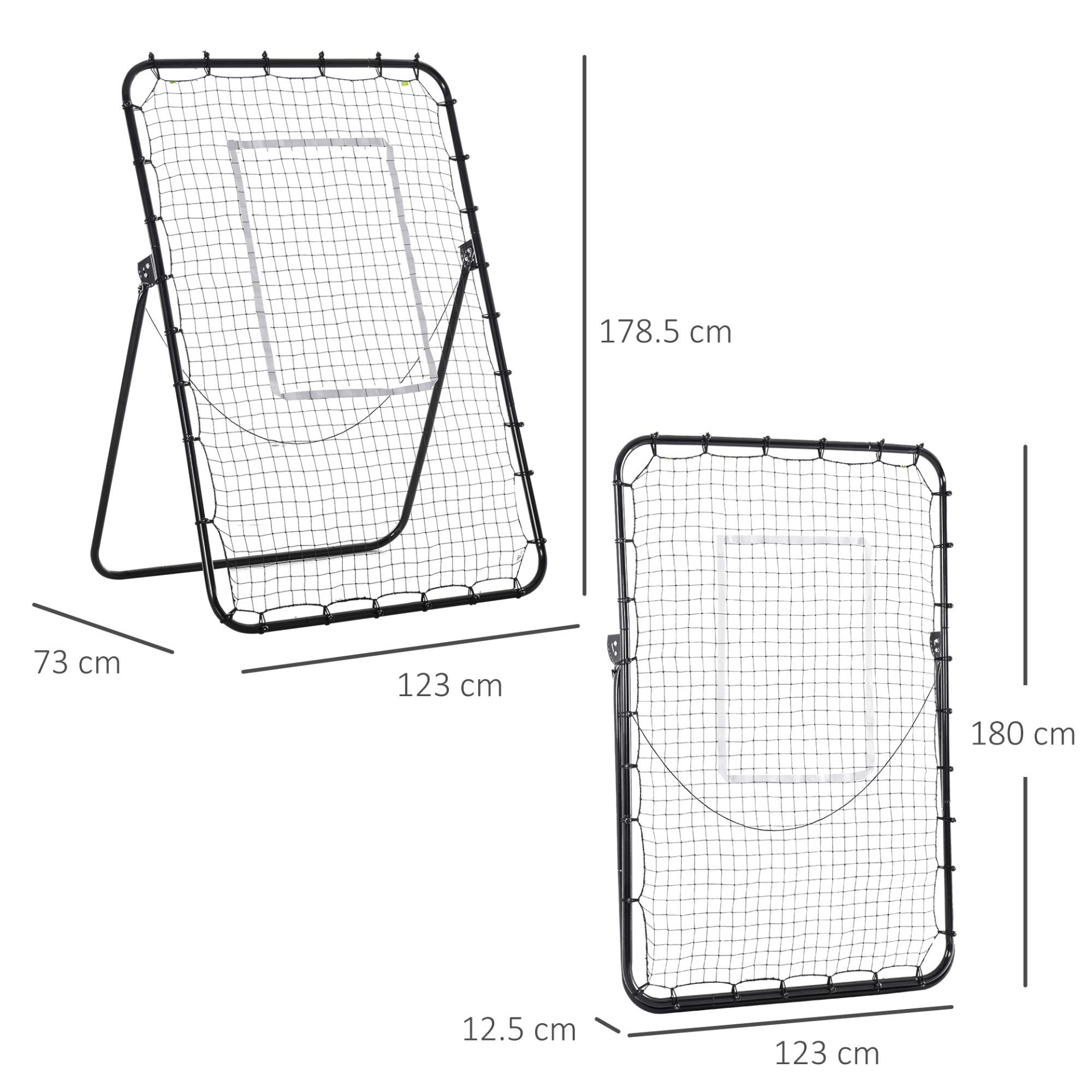 Foldable Football Rebounder Net - Adjustable & Durable, Improve football skills with our foldable rebounder net. Adjustable angles and height for personalized training. Durable, portable, and perfect for all ages.