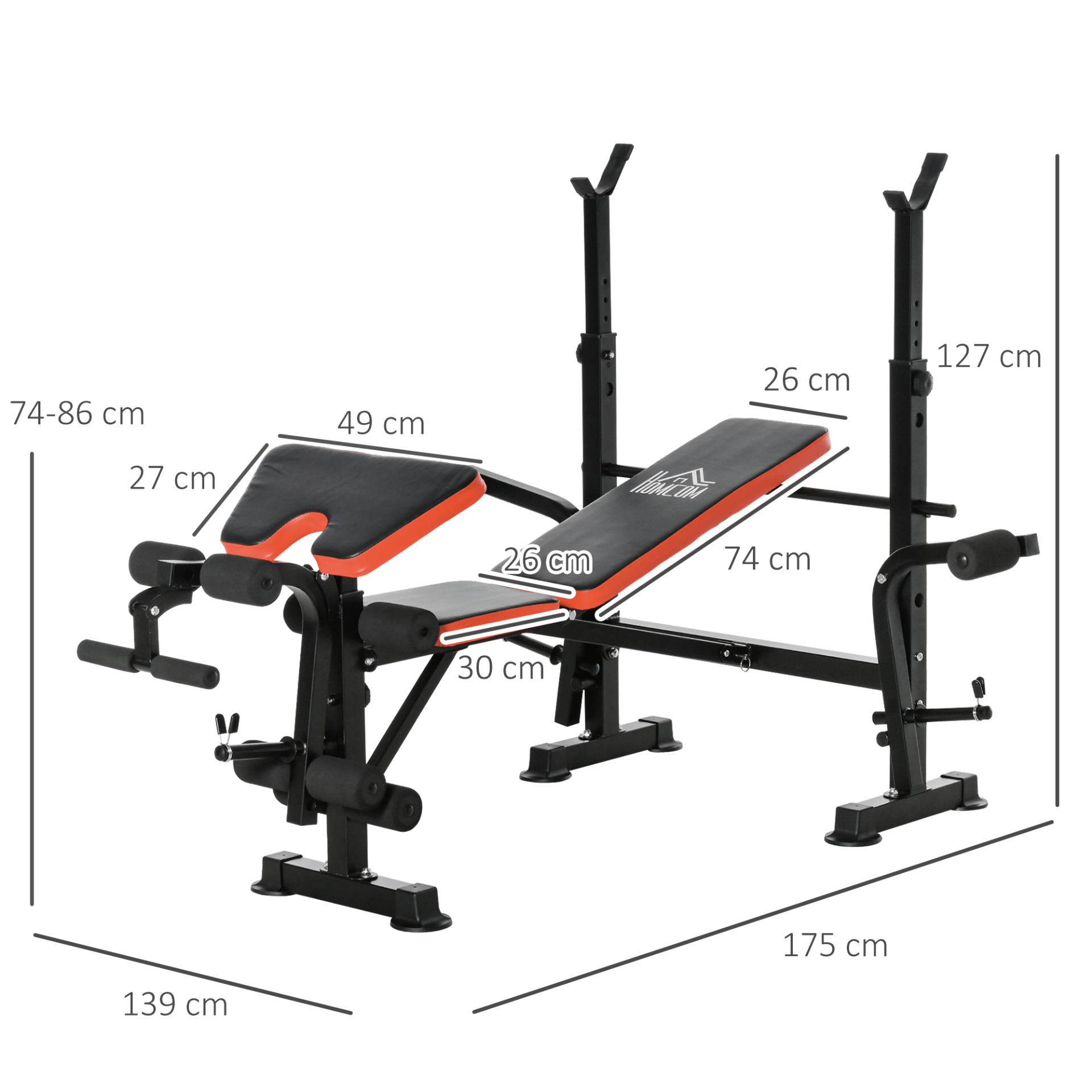 Adjustable Weight Bench with Leg Developer, Enhance your home gym with this multifunctional weight bench. Durable construction ensures a full-body workout for long-term use. Ideal for versatile exercises.