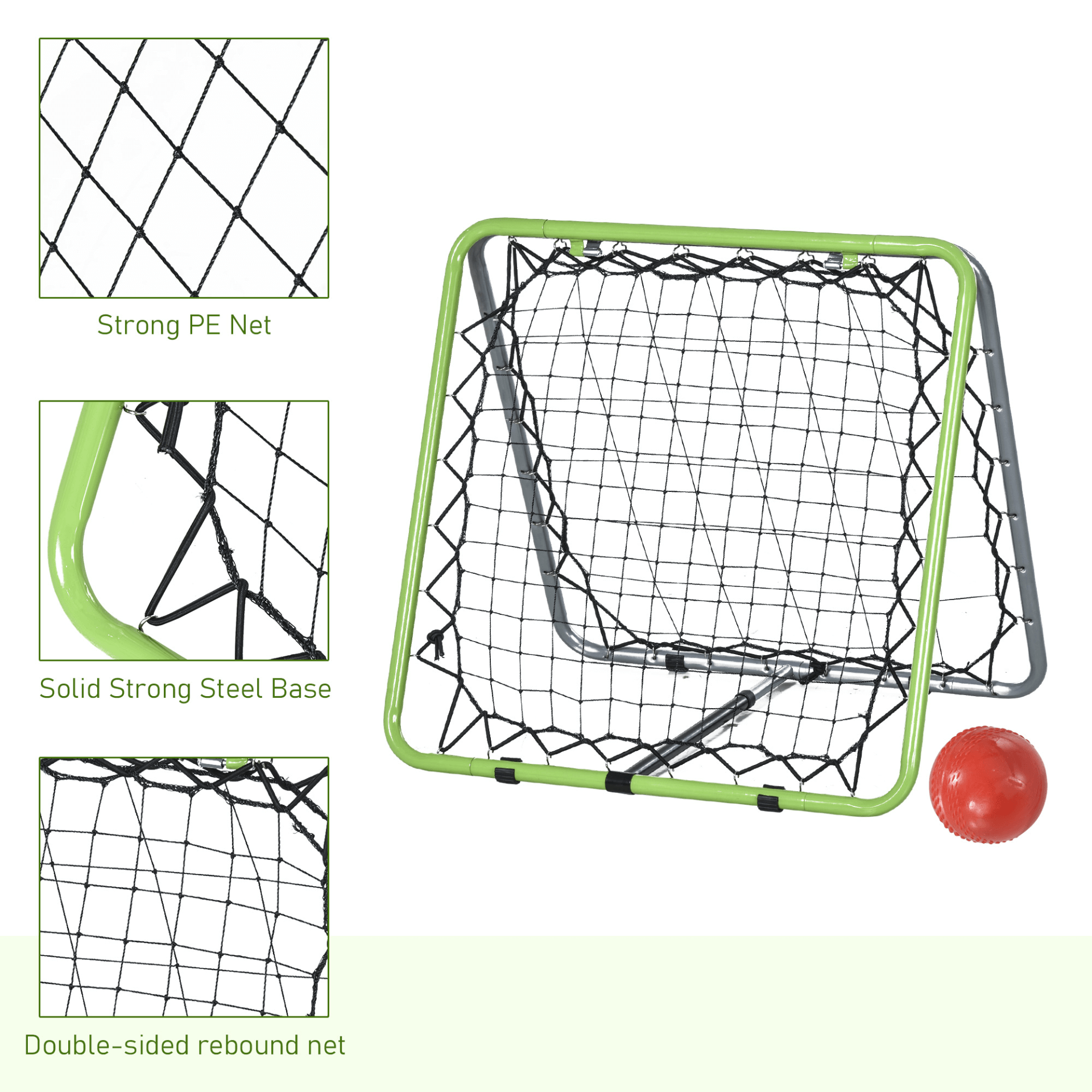 Adjustable Angle Football Training Net - Portable & Durable, Train like a pro with the Adjustable Angle Football Training Net. Improve skills with adjustable angles and dual net design. Ideal for kids and multi-sport use.