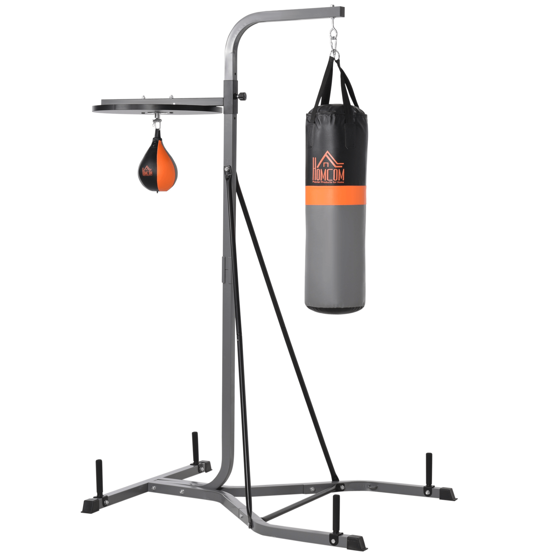 Home Gym: HOMCOM Boxing Punch Bag & Speed Ball, Upgrade your home gym with HOMCOM's punch bag & speed ball. Perfect for improving boxing skills, fitness, and agility.