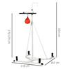 Boxing Punch Bag & Speed Ball Stand - Heavy Duty, Enhance your boxing training with this heavy-duty stand, featuring a punch bag hanger and speed ball station for improved timing, reflexes, and precision.