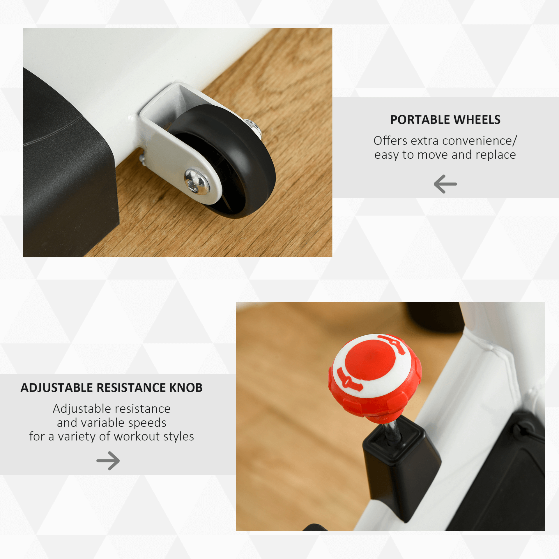 Upright Exercise Bike - 8kg Flywheel, Adjustable Resistance, Discover the HOMCOM Upright Exercise Bike for a professional gym workout at home. Ideal for all fitness levels with customizable resistance and seat.