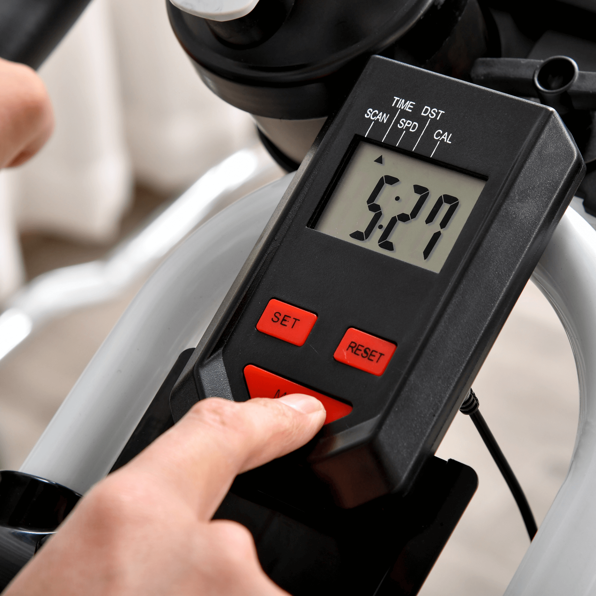 Upright Exercise Bike - 8kg Flywheel, Adjustable Resistance, Discover the HOMCOM Upright Exercise Bike for a professional gym workout at home. Ideal for all fitness levels with customizable resistance and seat.