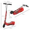 HOMCOM Kids E-Scooter - Red Folding Electric Bike, Discover fun with our HOMCOM E-Scooter for kids 7-14. Sturdy, safe, and foldable for adventurous rides. Perfect gift for young explorers!