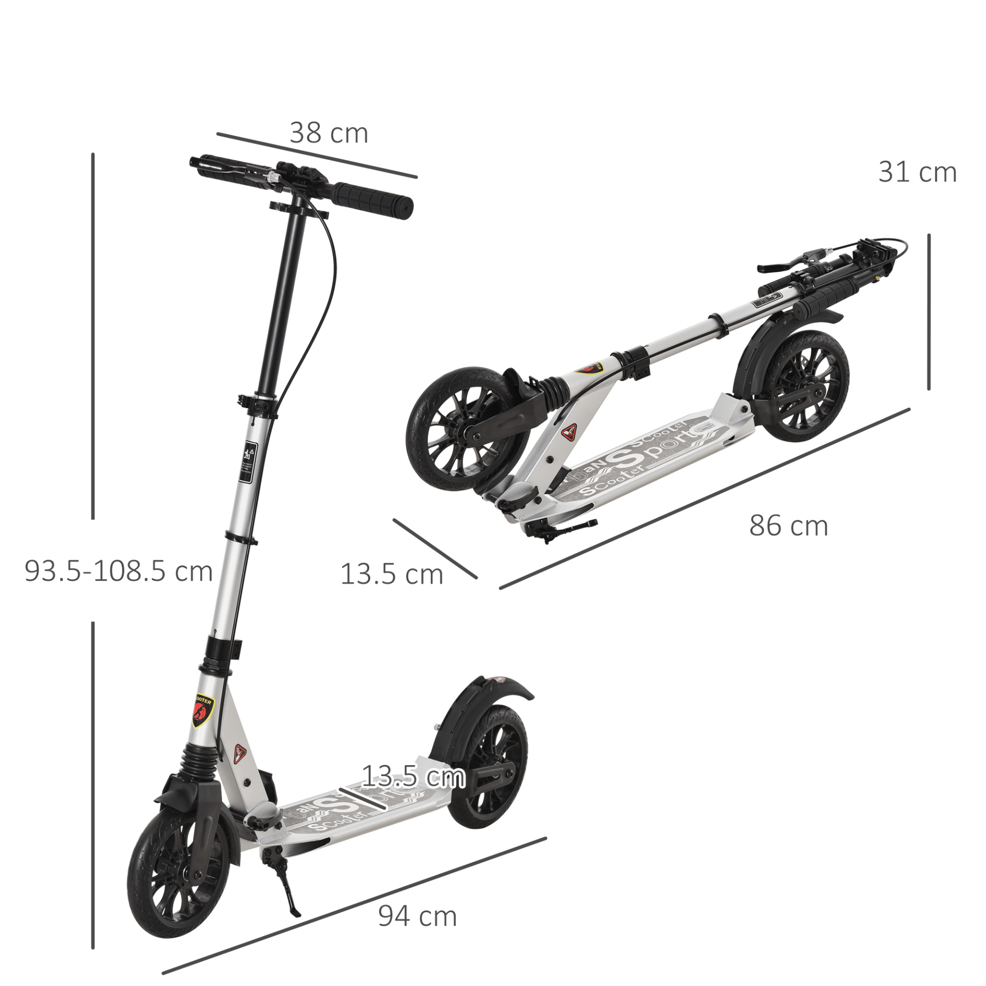 Foldable Kick Scooter for Teens & Adults 14+, Discover our versatile scooter with adjustable heights, durable frame, and quick-fold design, perfect for commuting or active lifestyle.