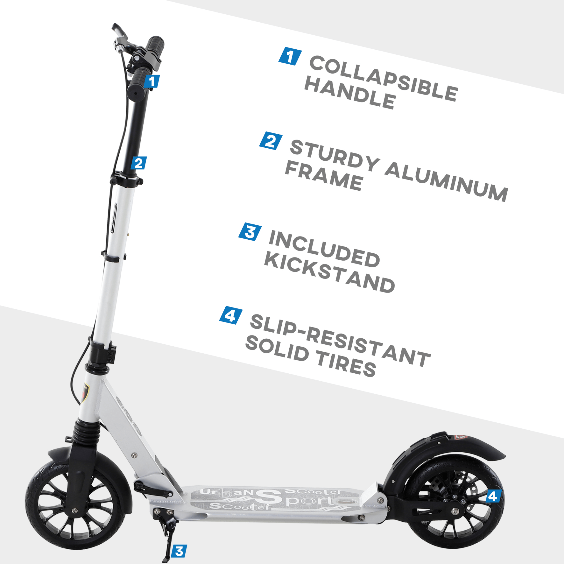 Foldable Kick Scooter for Teens & Adults 14+, Discover our versatile scooter with adjustable heights, durable frame, and quick-fold design, perfect for commuting or active lifestyle.