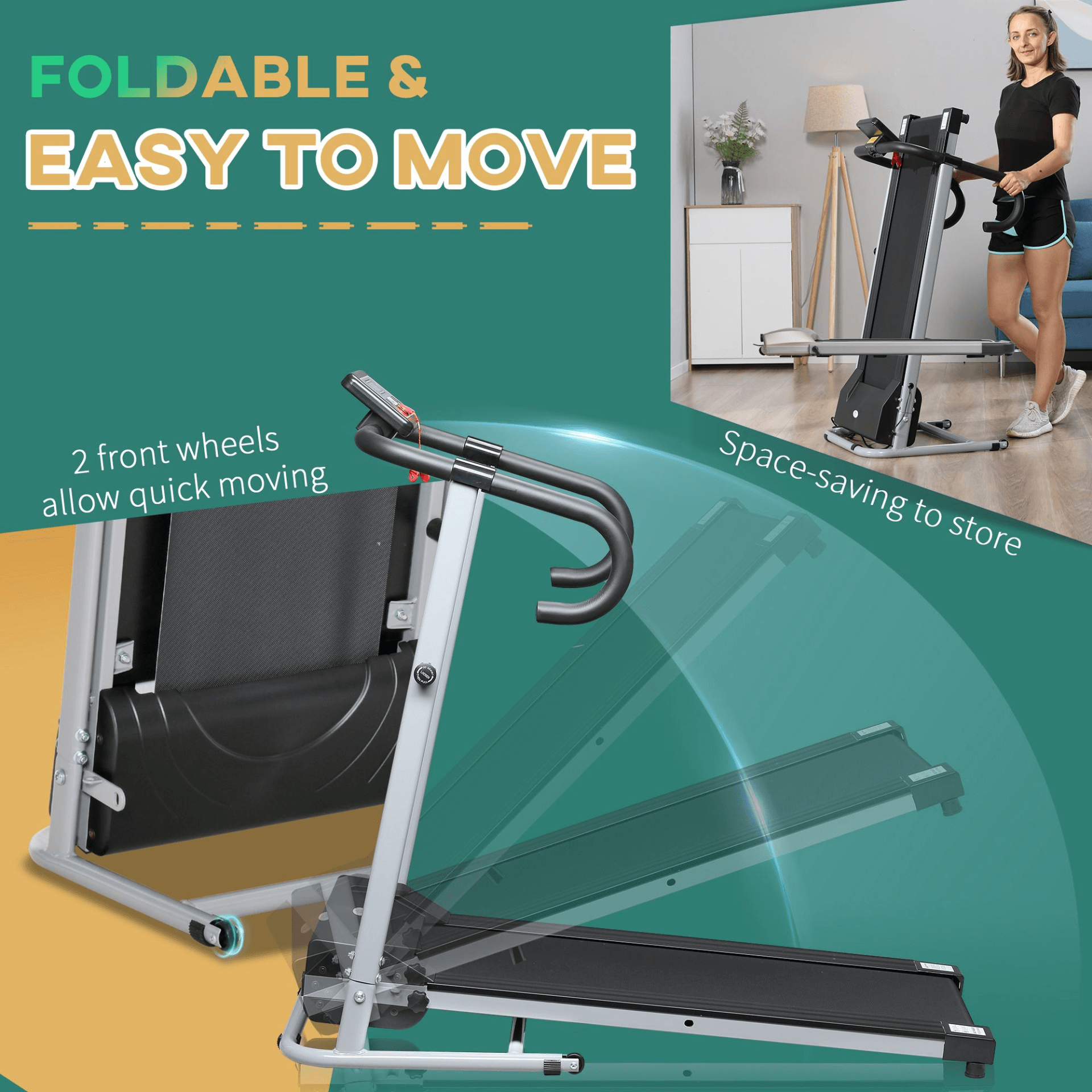 Unisex 1.25HP Foldable Electric Treadmill, Discover the Unisex 1.25HP Motorised Treadmill, ideal for home or office workouts with a 10km/h speed, compact design, and LCD monitor.