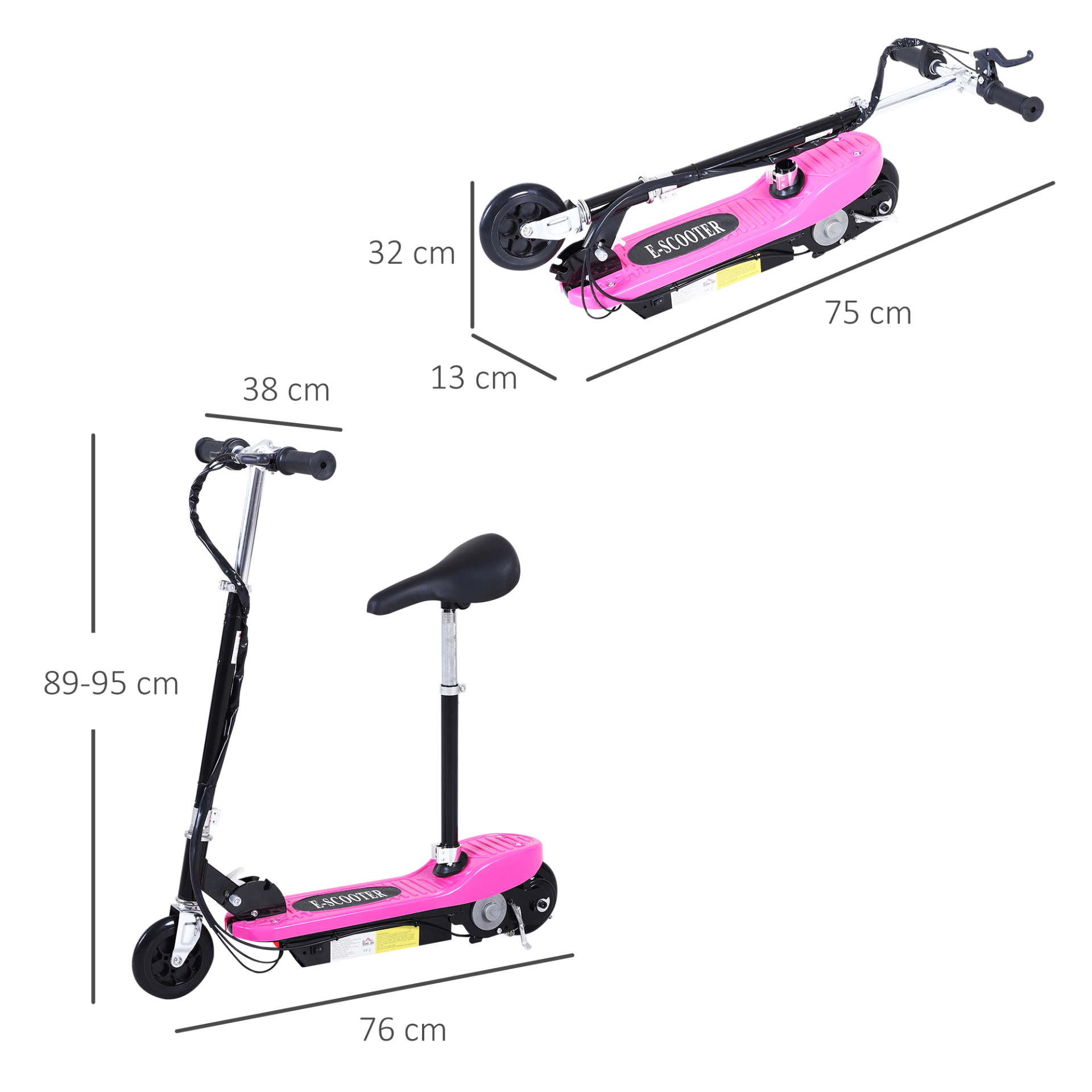 Outdoor Ride On Powered Scooter for Kids Sporting Toy - Pink, Experience Outstanding Performance and Fun with the HOMCOM Outdoor Ride On Powered Scooter for Kids Let your kids embrace the thrill of outdoor playtime.