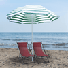 Large 1.8m Sun Umbrella with Adjustable Tilt, Enjoy ultimate outdoor relaxation with a 1.8m patio garden sun umbrella. Features adjustable tilt for perfect sunshade. Ideal for beach, garden, or patio.