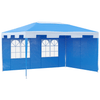 Blue 3x4m Garden Gazebo Marquee Party Tent with Sidewalls, Host memorable outdoor events with our weather-resistant gazebo. Perfect for parties, picnics, sports, and more.