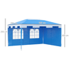 Blue 3x4m Garden Gazebo Marquee Party Tent with Sidewalls, Host memorable outdoor events with our weather-resistant gazebo. Perfect for parties, picnics, sports, and more.