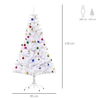 5ft Snow Artificial Christmas Tree - White Wonderland, Elevate your holiday décor with a 5ft Snow Artificial Christmas Tree with decorations included. Perfect for medium-sized rooms.