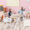 Kids Table & Chair Set with Storage - 4-Piece Furniture, Discover our Kids Table and Chair Set with Storage Bench. Ideal for ages 3+, this 4-piece set includes a table, storage bench, and 2 chairs for endless play.