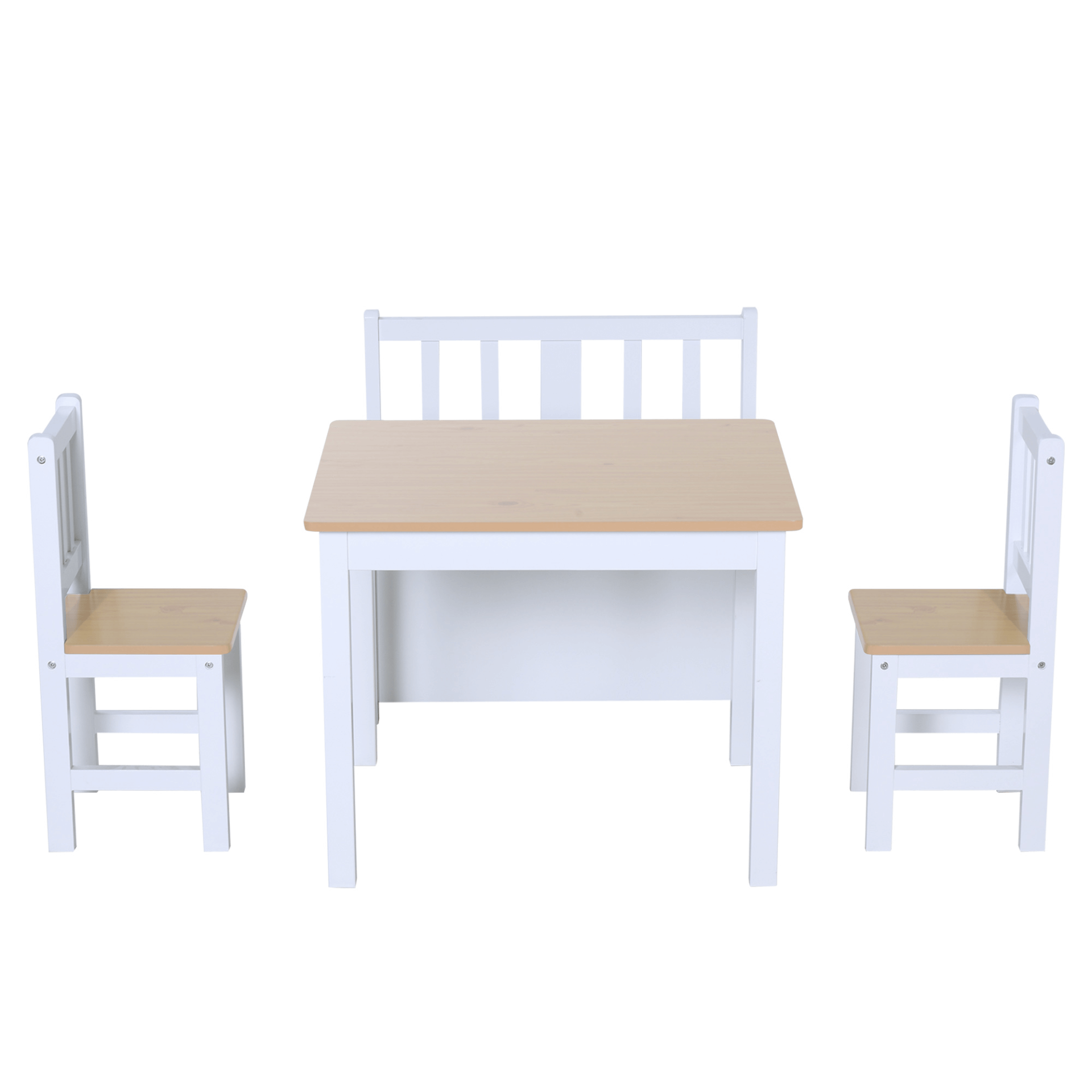 Kids Table & Chair Set with Storage - 4-Piece Furniture, Discover our Kids Table and Chair Set with Storage Bench. Ideal for ages 3+, this 4-piece set includes a table, storage bench, and 2 chairs for endless play.