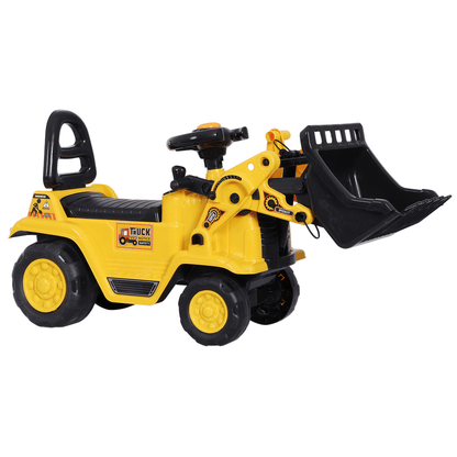 HOMCOM 3-in-1 Ride On Toy Bulldozer for Toddlers, Discover the HOMCOM 3-in-1 Bulldozer Toy – a scooter, storage cart, and pretend play truck for endless fun and development!