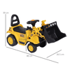 HOMCOM 3-in-1 Ride On Toy Bulldozer for Toddlers, Discover the HOMCOM 3-in-1 Bulldozer Toy – a scooter, storage cart, and pretend play truck for endless fun and development!