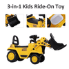 HOMCOM 3-in-1 Ride On Toy Bulldozer for Toddlers, Discover the HOMCOM 3-in-1 Bulldozer Toy – a scooter, storage cart, and pretend play truck for endless fun and development!