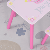 HOMCOM Princess & Crown Kids Table Set - 3-Piece Pink, Delight your little one with this safe and enchanting 3-piece pink table and chairs set, perfect for playdates and creative fun!