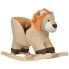 HOMCOM Kids Rocking Horse Lion - Plush Ride-On Toy, Ignite imagination with our plush lion rocking horse. Soft, safe, and fun for toddlers, with sound features and a sturdy wooden base.