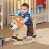 HOMCOM Kids Rocking Horse Lion - Plush Ride-On Toy, Ignite imagination with our plush lion rocking horse. Soft, safe, and fun for toddlers, with sound features and a sturdy wooden base.