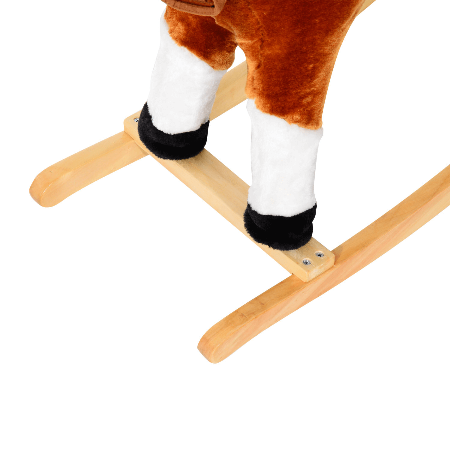 Kids Plush Rocking Horse - Real Sounds & Safe Grip, Delight your child with a plush rocking horse that features realistic sounds and a cuddly, secure design. Perfect gift for imaginative play!