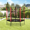 5.2FT Kids Trampoline with Enclosure - Safe, Fun Play, Bring joy and safety to your kids, with the 5.2FT Kids Trampoline. Ideal for ages 3-10, featuring a zipped net door and anti-UV net for safe indoor/outdoor fun.