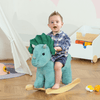 HOMCOM Kids Plush Triceratops Rocker with Sound, Ignite your child's imagination with the HOMCOM plush Triceratops rocker, perfect for playful adventures and hours of fun!