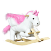 Kids Unicorn Rocking Horse Toy with Music, Enchant playtime with a sturdy, musical unicorn rocking horse for kids, ages 18+ months. Durable wood, soft plush, magical fun.