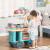 50-Piece Kids Kitchen Playset with Cash Register, Inspire hours of fun with our 50-piece fast food trolley playset. Perfect for children aged 3-6, includes cash register, pretend play food, and more.