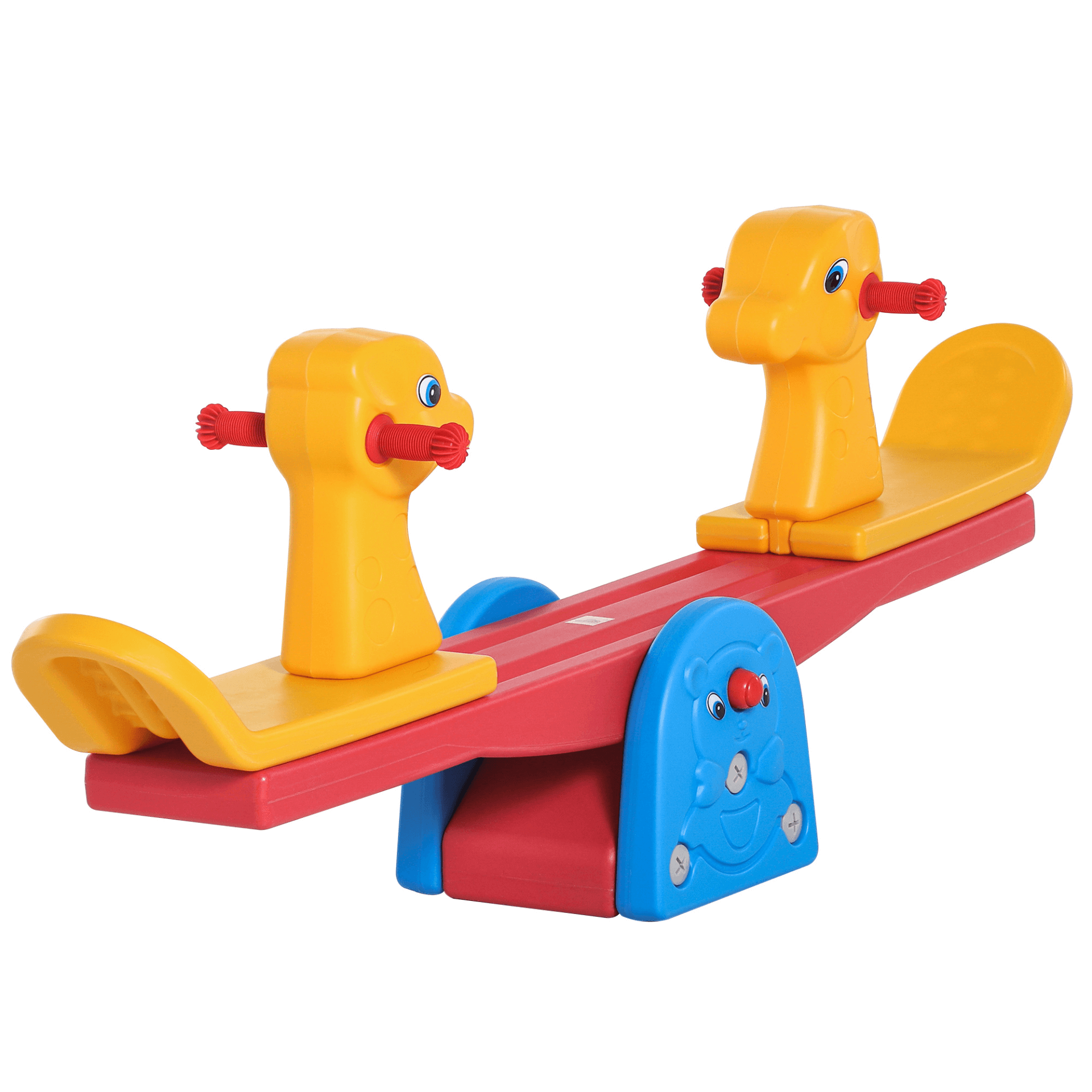 Kids Seesaw - Safe Teeter Totter for Ages 1-4, Discover endless fun with HOMCOM Kids Seesaw. Safe and engaging animal design, easy-grip handles, perfect for indoor and outdoor play. Ideal for ages 1-4.