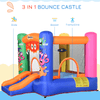 Kids Bounce Castle - Inflatable Trampoline & Slide, Quick setup inflatable bounce castle for kids ages 3-8. Secure and durable design with high-quality blower and ground stakes. Perfect for safe, fun playtime.