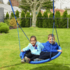 HOMCOM 40-Inch Kids Nest Swing - Outdoor Fun in Blue, Enjoy hours of outdoor fun with the HOMCOM 40-Inch Tree Swing. Perfect for spinning and swinging with friends!